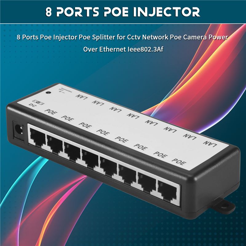 PHILE-8 Ports Poe Injector Poe - Power Over Ethernet 评论和价格