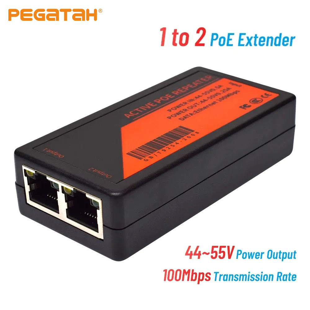1 to 2 Ports PoE Extender 100M - Power Over Ethernet 评论和价格