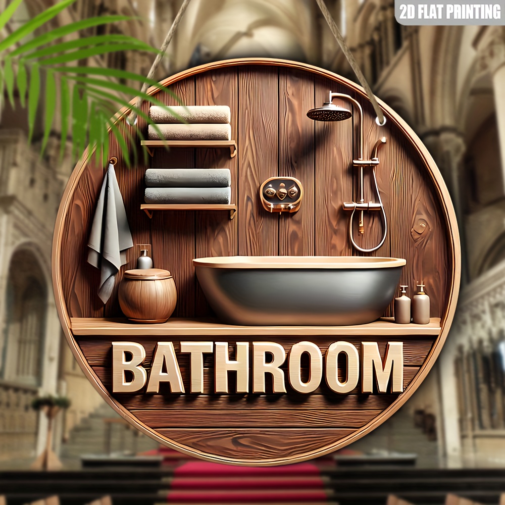 1 Piece 2D Wooden Disc Bathroo - Office Technologies 评论和价格